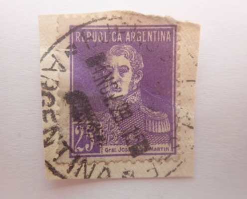 briefmarken briefmarke stamps argentina 0058 25 25c 25 centavos 25c argentina argentinien centavos jose de san martin man mann martin republica argentina used violet violett gral.
