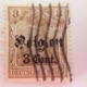 deutsches reich 0004 briefmarke briefmarken stamps stamp marke sammlung 3 frau gelocht germania gestempelt belgien cent