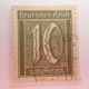 deutsches reich 0064 briefmarke briefmarken stamps stamp marke sammlung 10 1922 olive numeral used